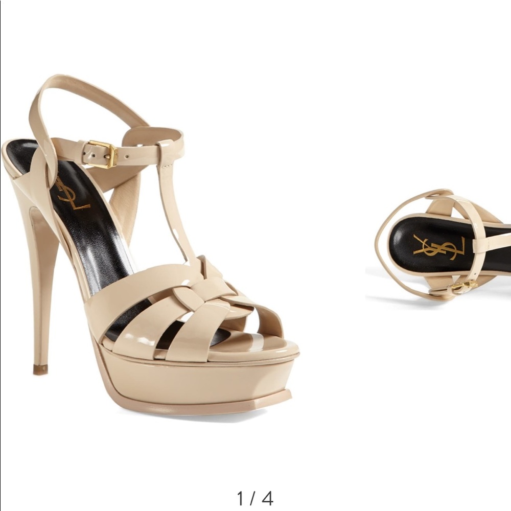 Saint Laurent Tribute T-strap Platform Sandal